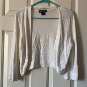 Cropped Off White Cardigan